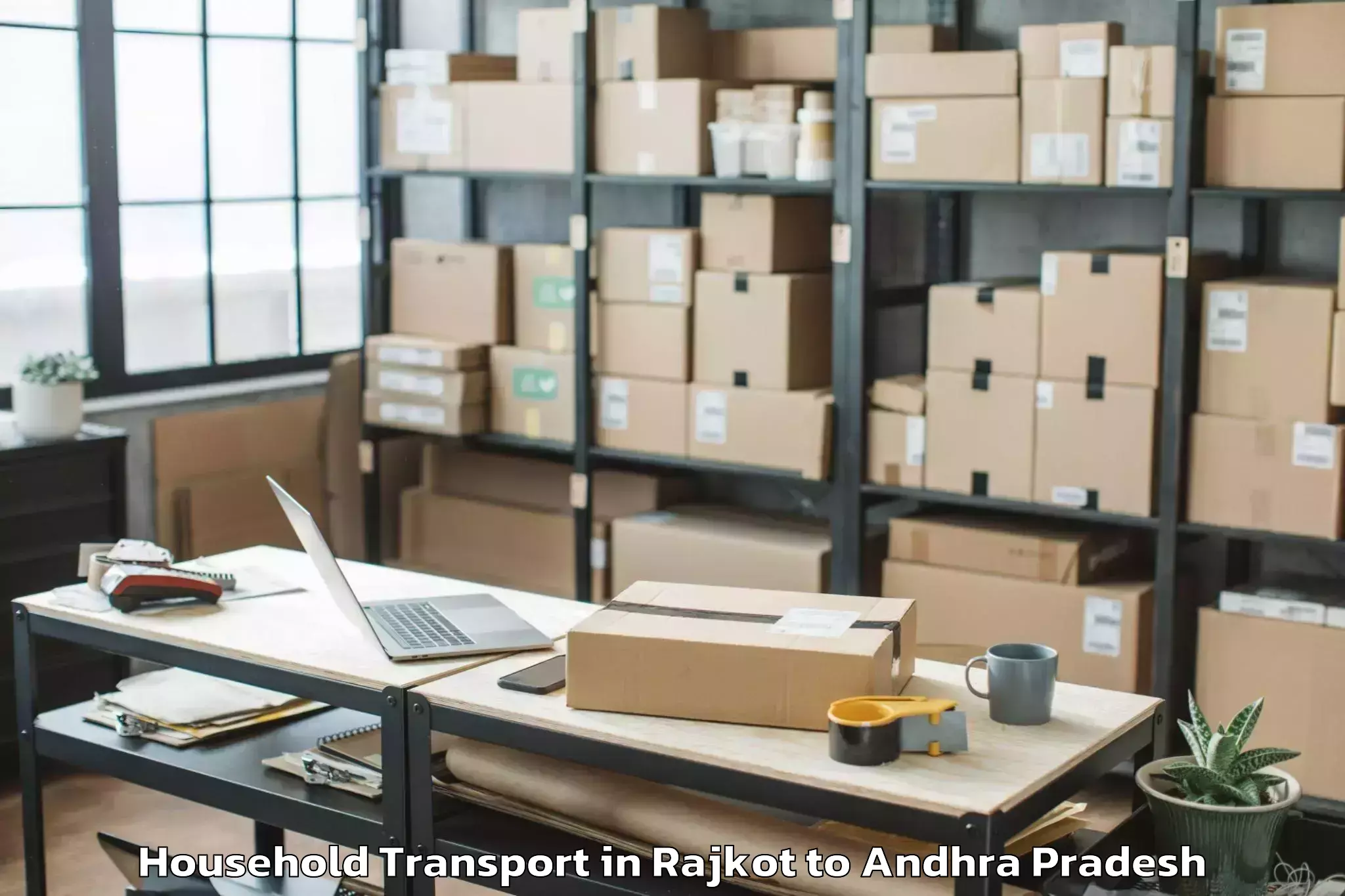 Top Rajkot to Seetharampuram Household Transport Available